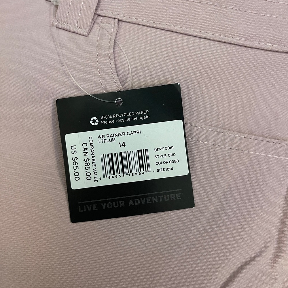 Eddie Bauer Women's Light Plum Women’s 14 Capri Pants - Picture 9 of 14